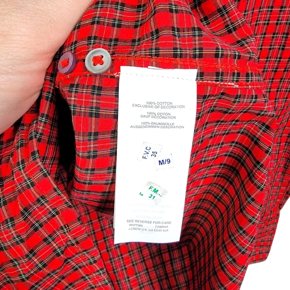 J. Crew Made in India Beaded Sequenced Checkerboard Button Up Shirt 2 - Picture 8 of 12